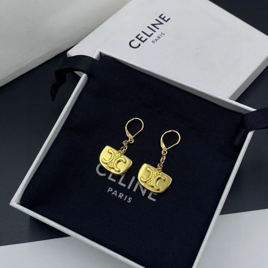 Celine Gold Lion Earrings