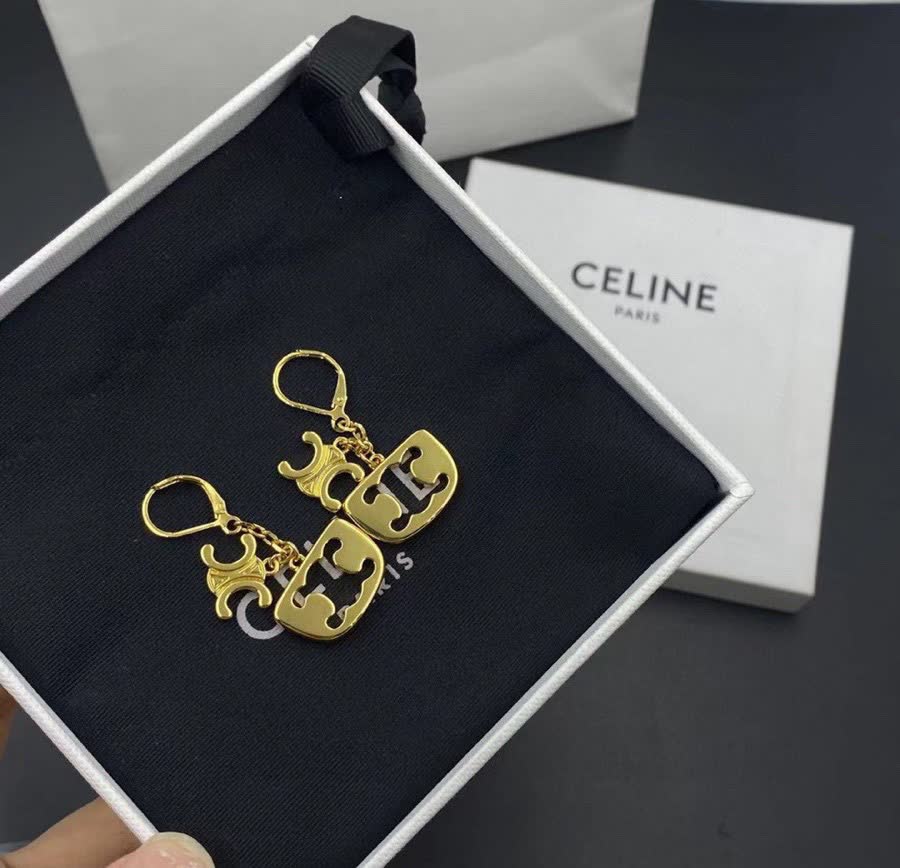 Celine Gold Lion Earrings