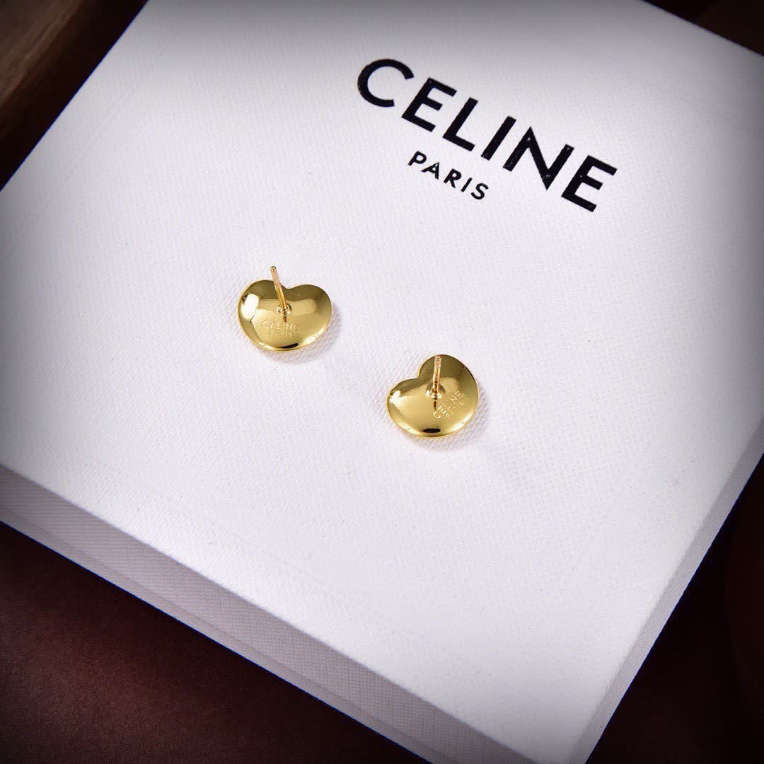 Celine Gold Pearl Earrings and Necklace Set