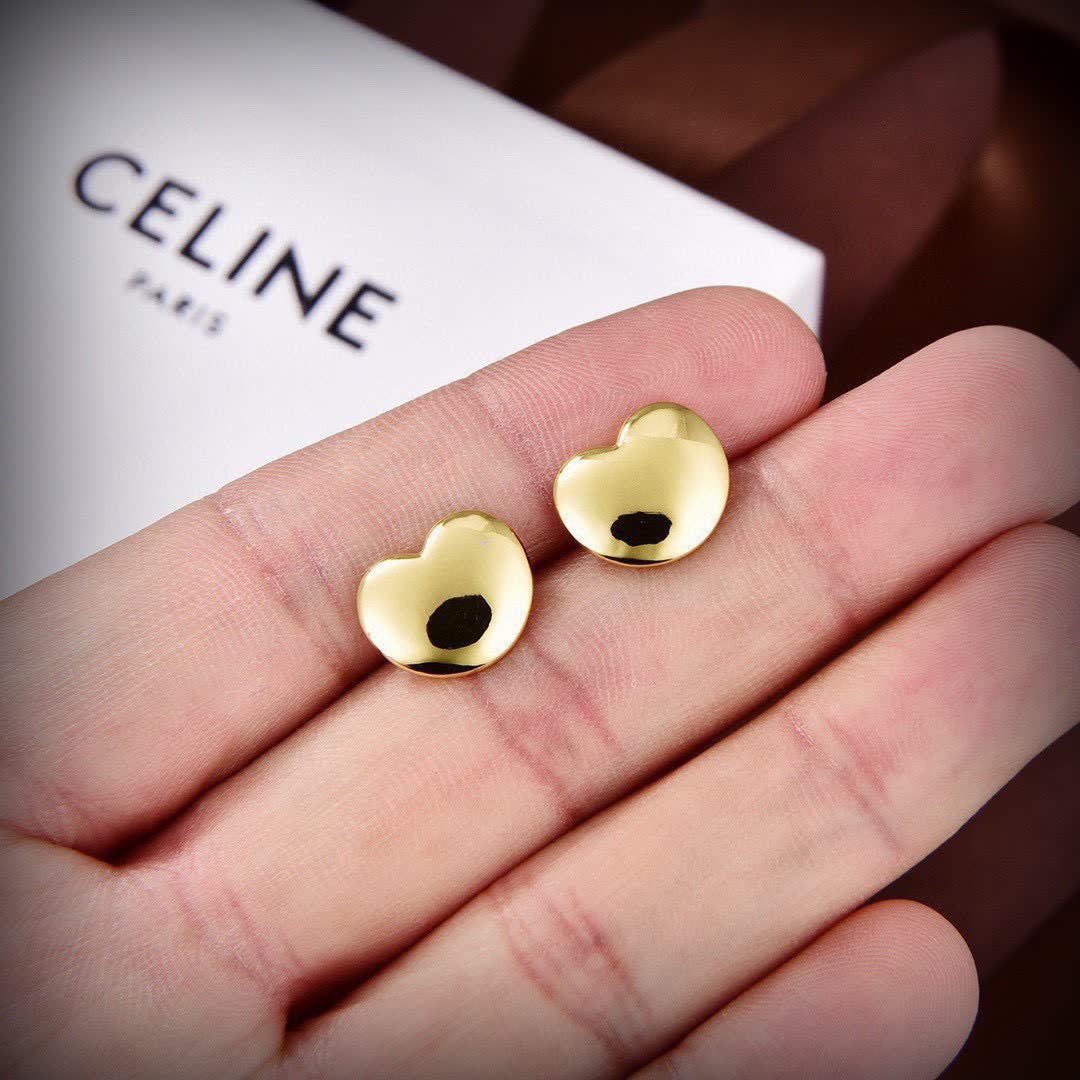 Celine Gold Pearl Earrings and Necklace Set