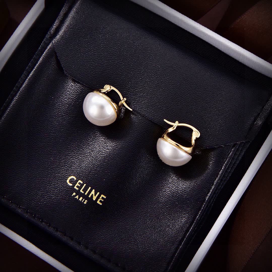 Celine Paris Pearl Earrings
