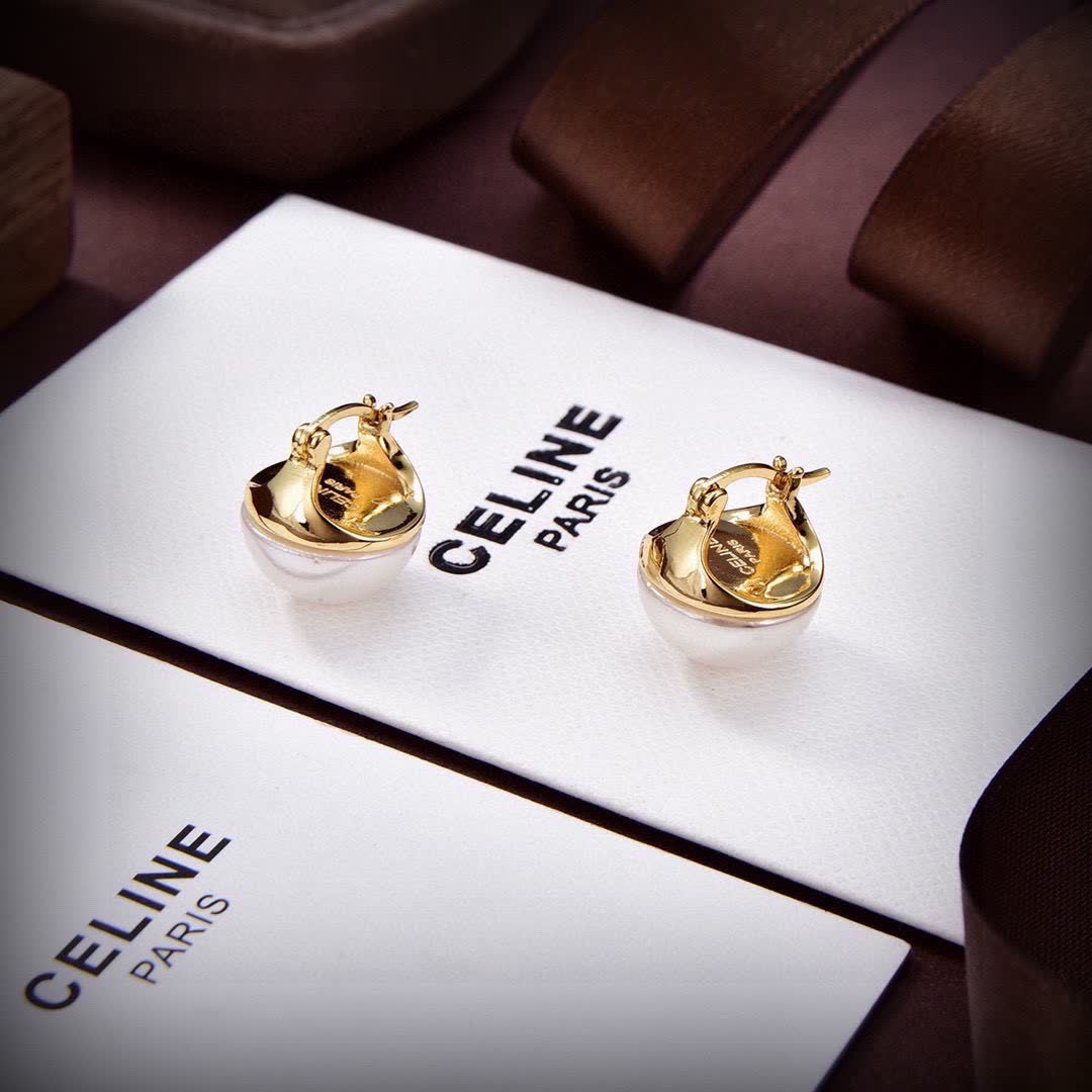Celine Paris Pearl Earrings