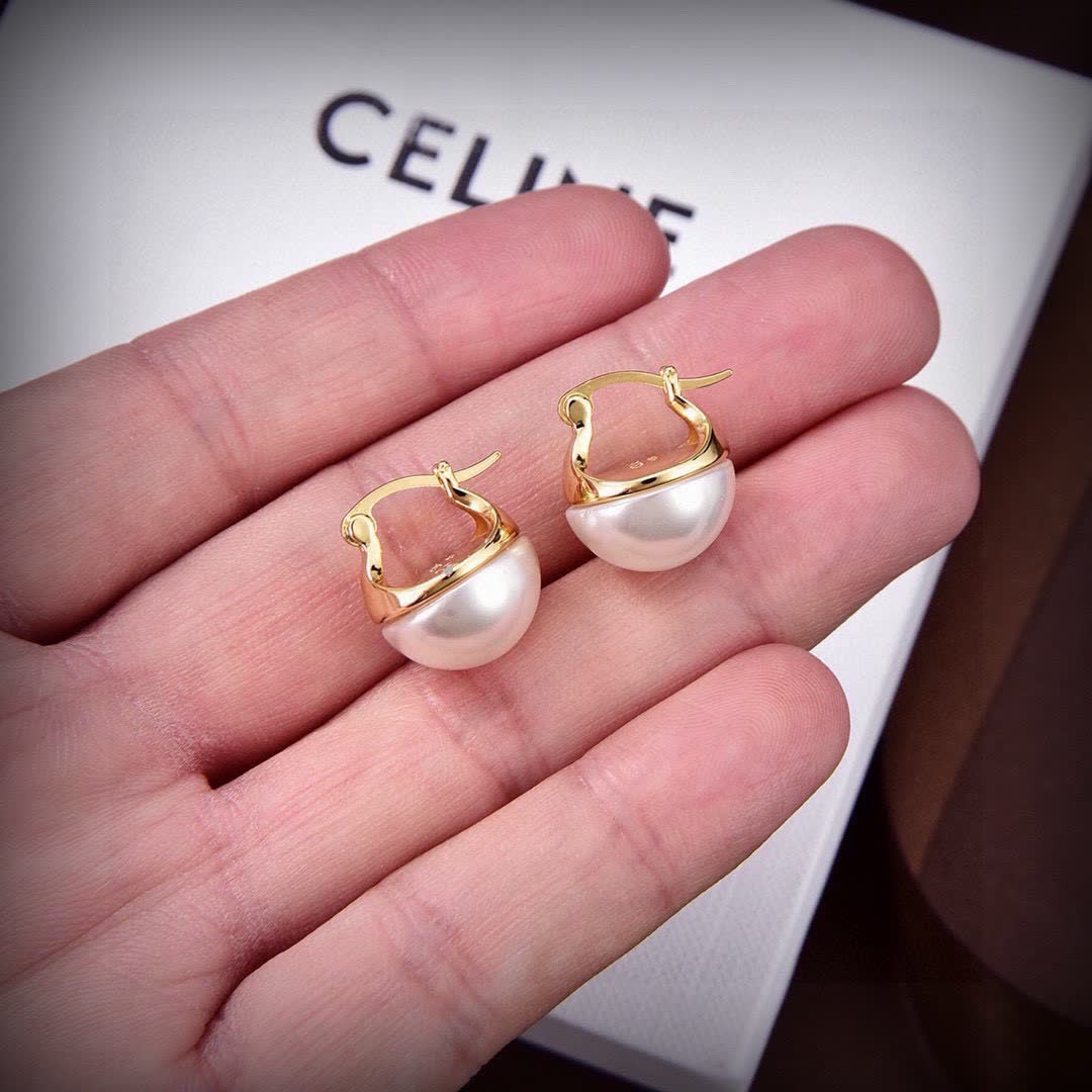 Celine Paris Pearl Earrings