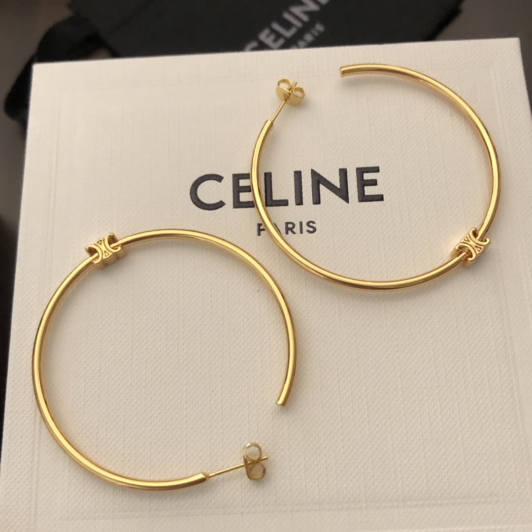 Celine Paris Gold Hoop Earrings