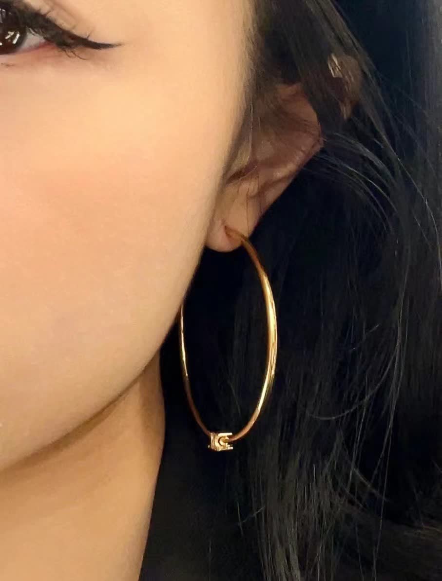 Celine Paris Gold Hoop Earrings