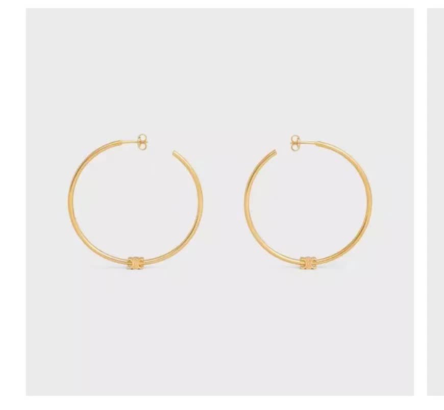Celine Paris Gold Hoop Earrings