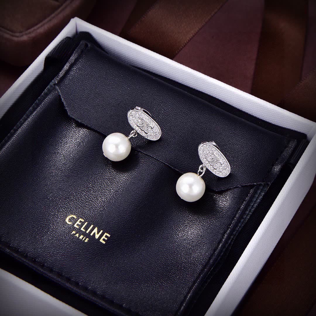 Celine Paris Pearl Earrings