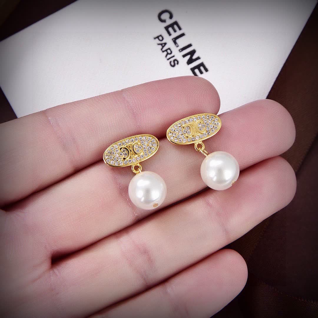 Celine Paris Pearl Earrings