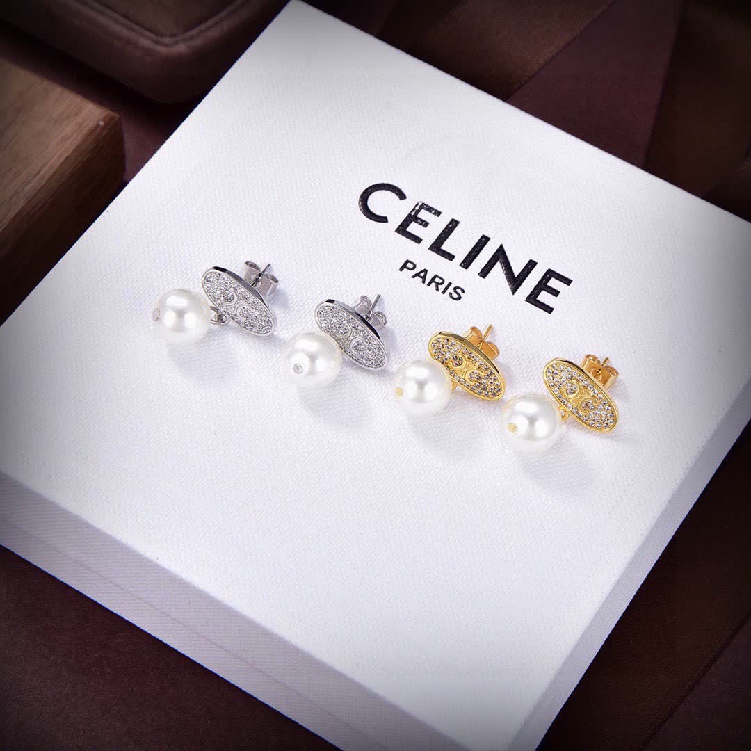 Celine Paris Pearl Earrings