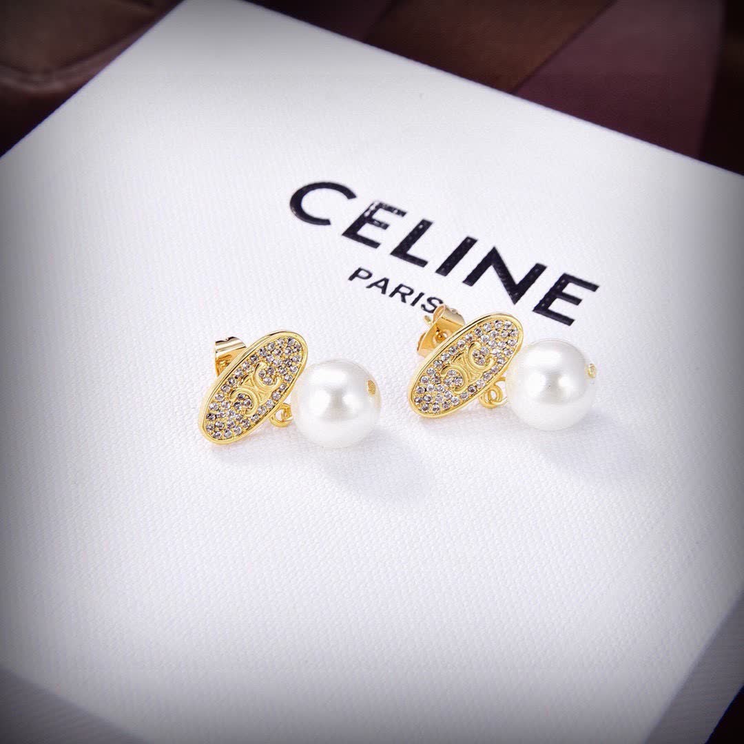 Celine Paris Pearl Earrings