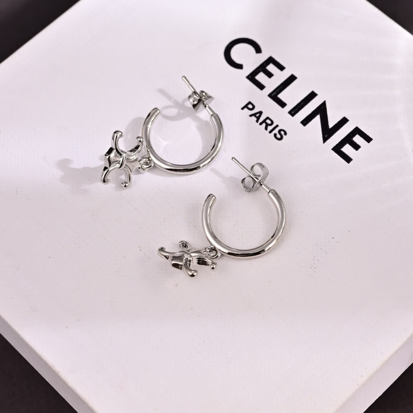 Celine Men's Earring with Fleur-de-lis Charm