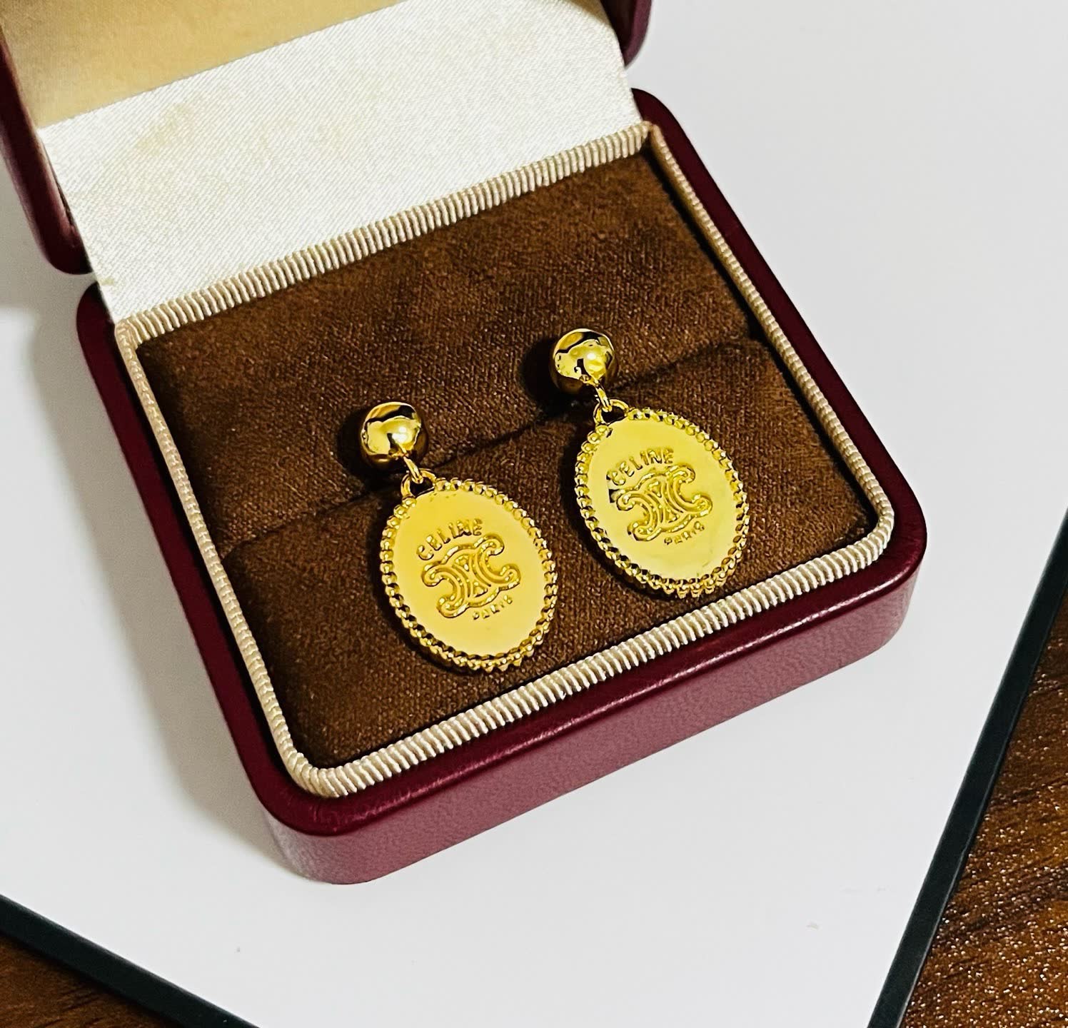 Celine Paris Gold Tone Earrings