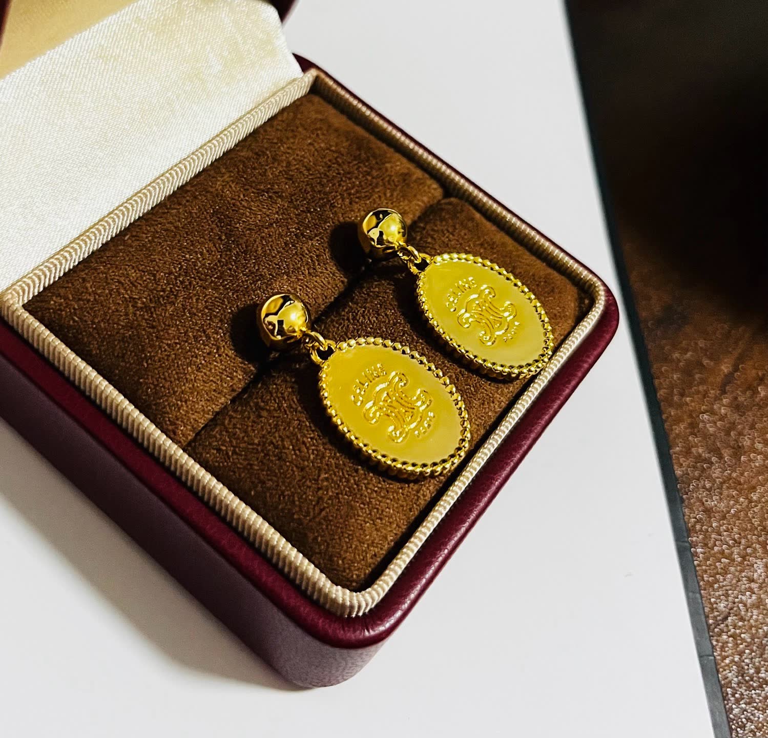 Celine Paris Gold Tone Earrings