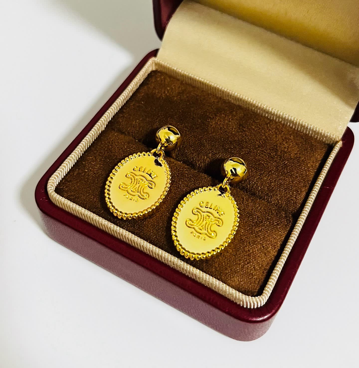 Celine Paris Gold Tone Earrings