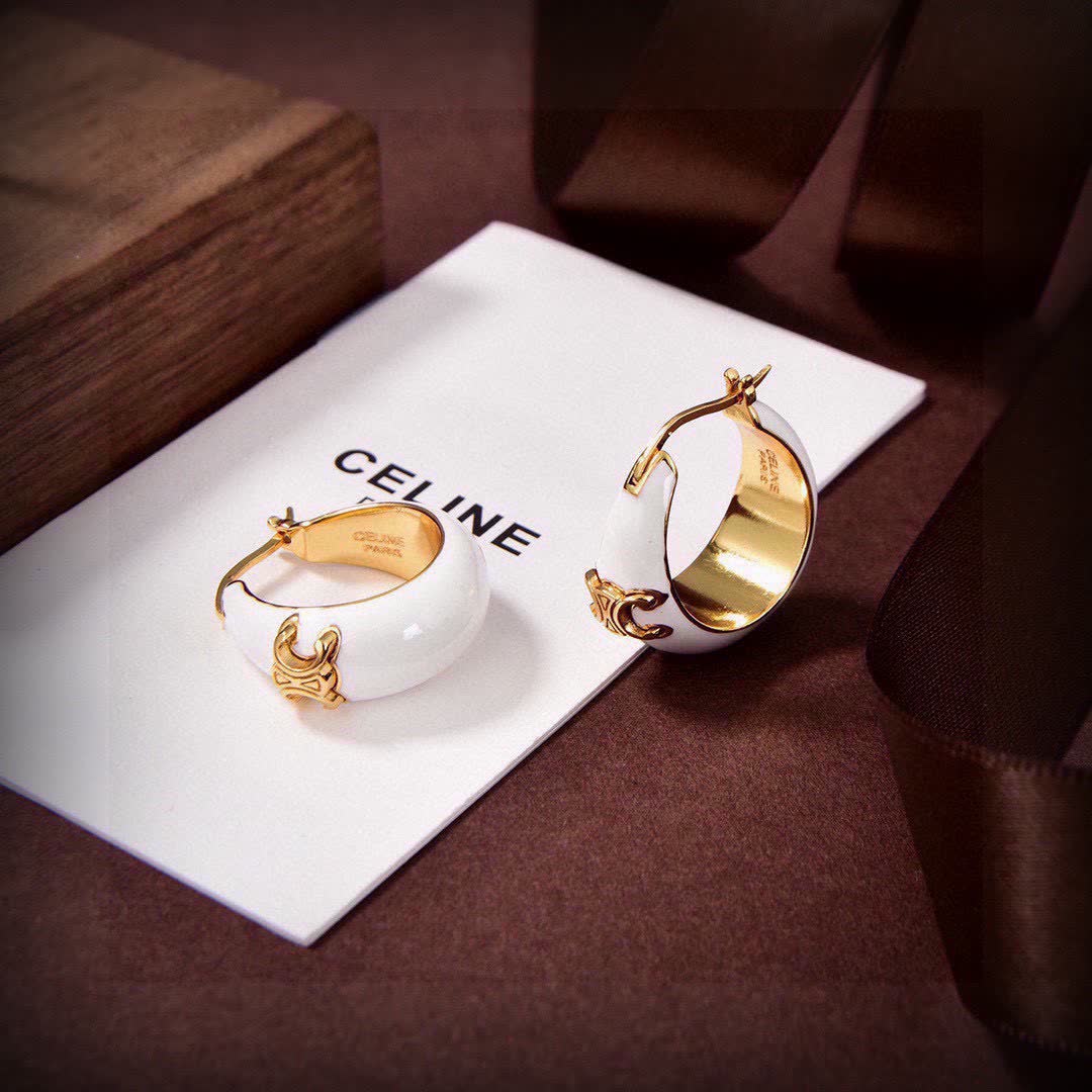 Chanel CC Logo Hoop Earrings