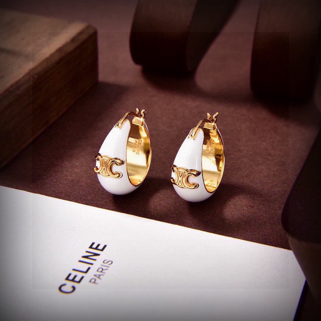 Chanel CC Logo Hoop Earrings