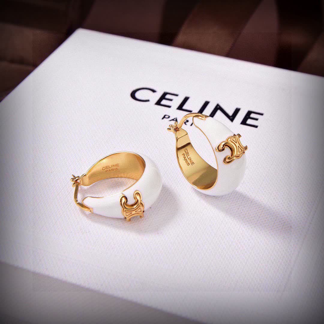 Chanel CC Logo Hoop Earrings
