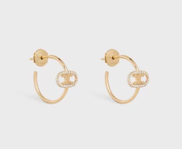 Celine Maillon Triomphe Gold Hoop Earrings