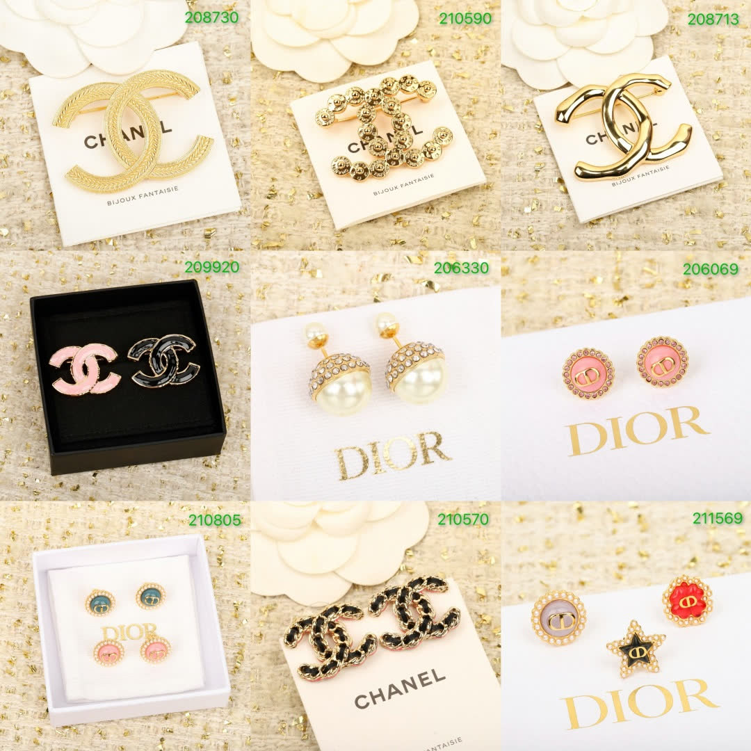 Celine Paris Gold Tone Geometric Earrings