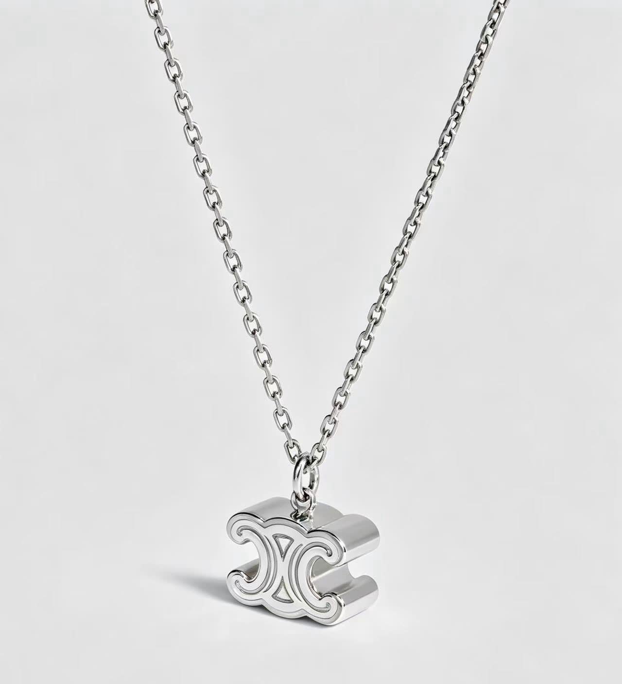 Celine Silver 'CC' Logo Earrings