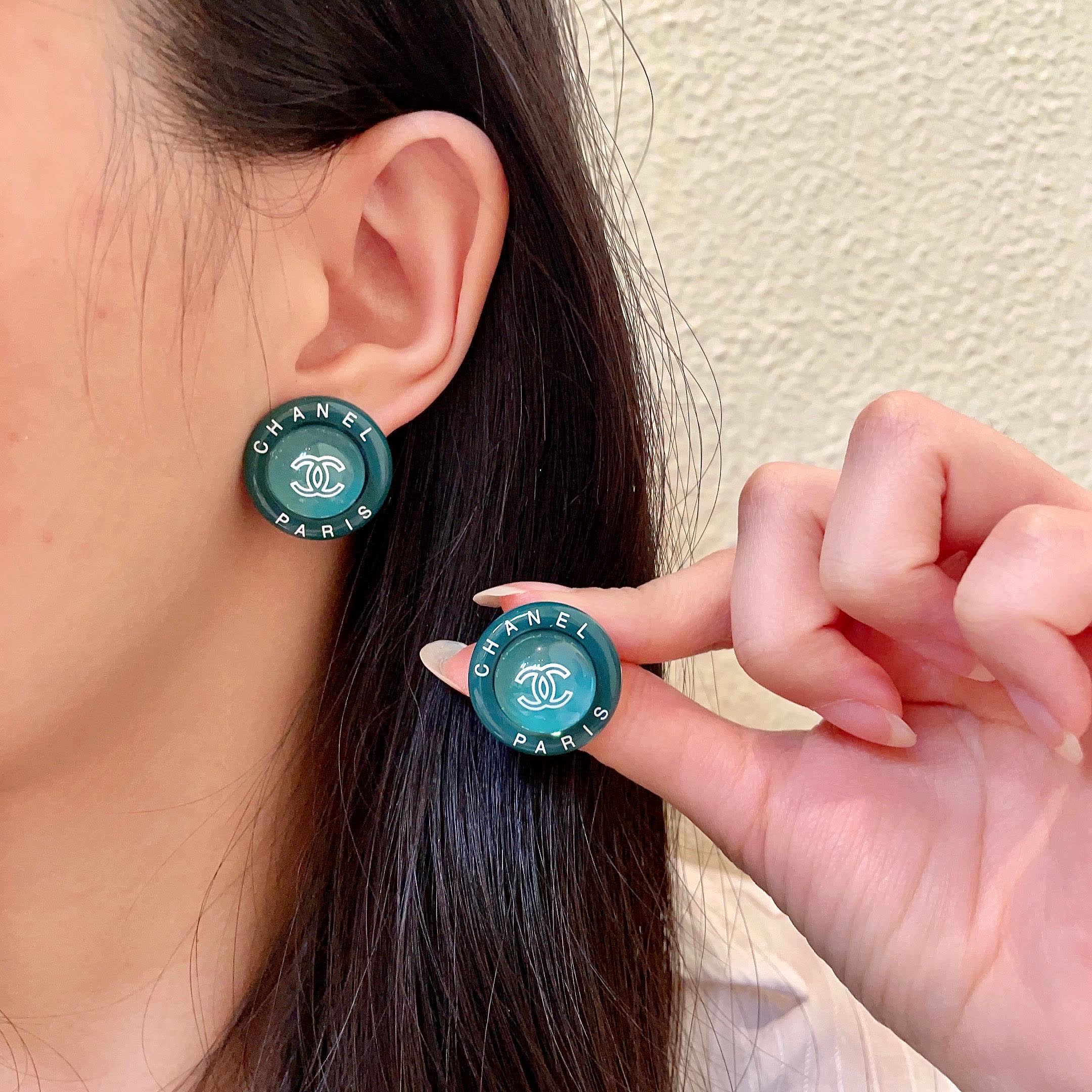 Chanel Paris Logo Earrings Chanel Paris Logo Earrings