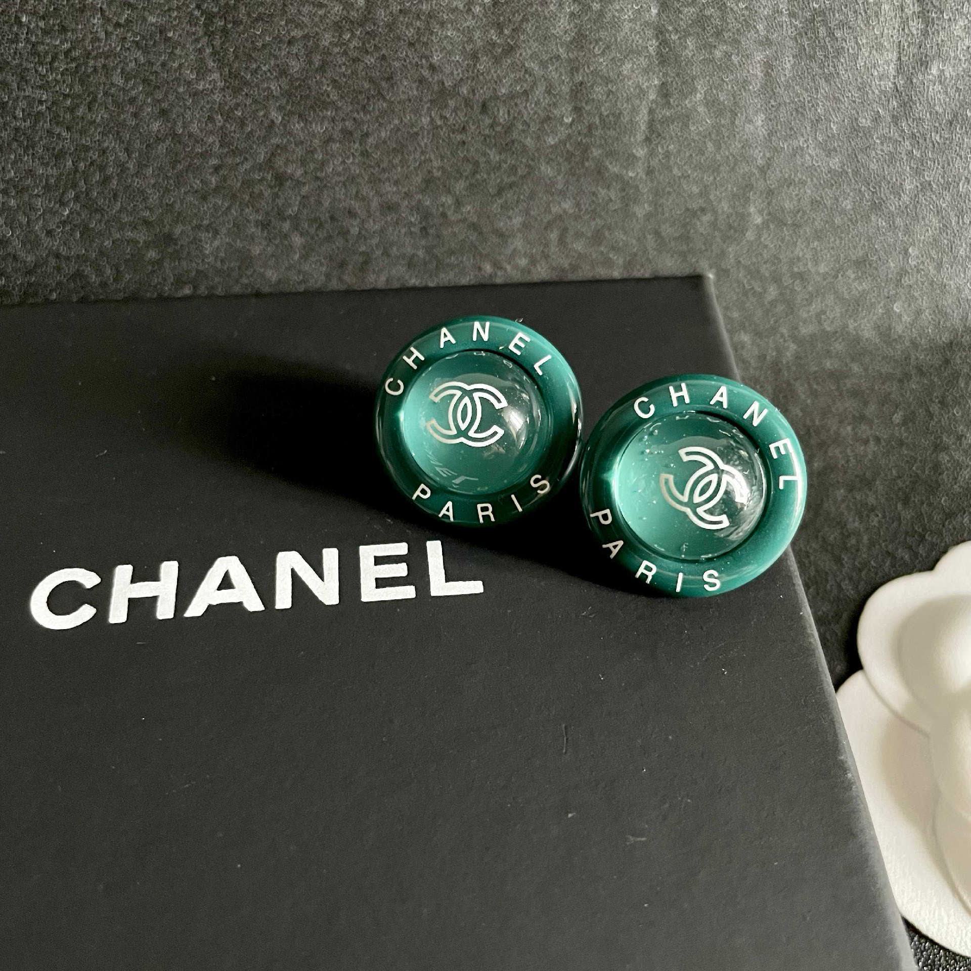 Chanel Paris Logo Earrings