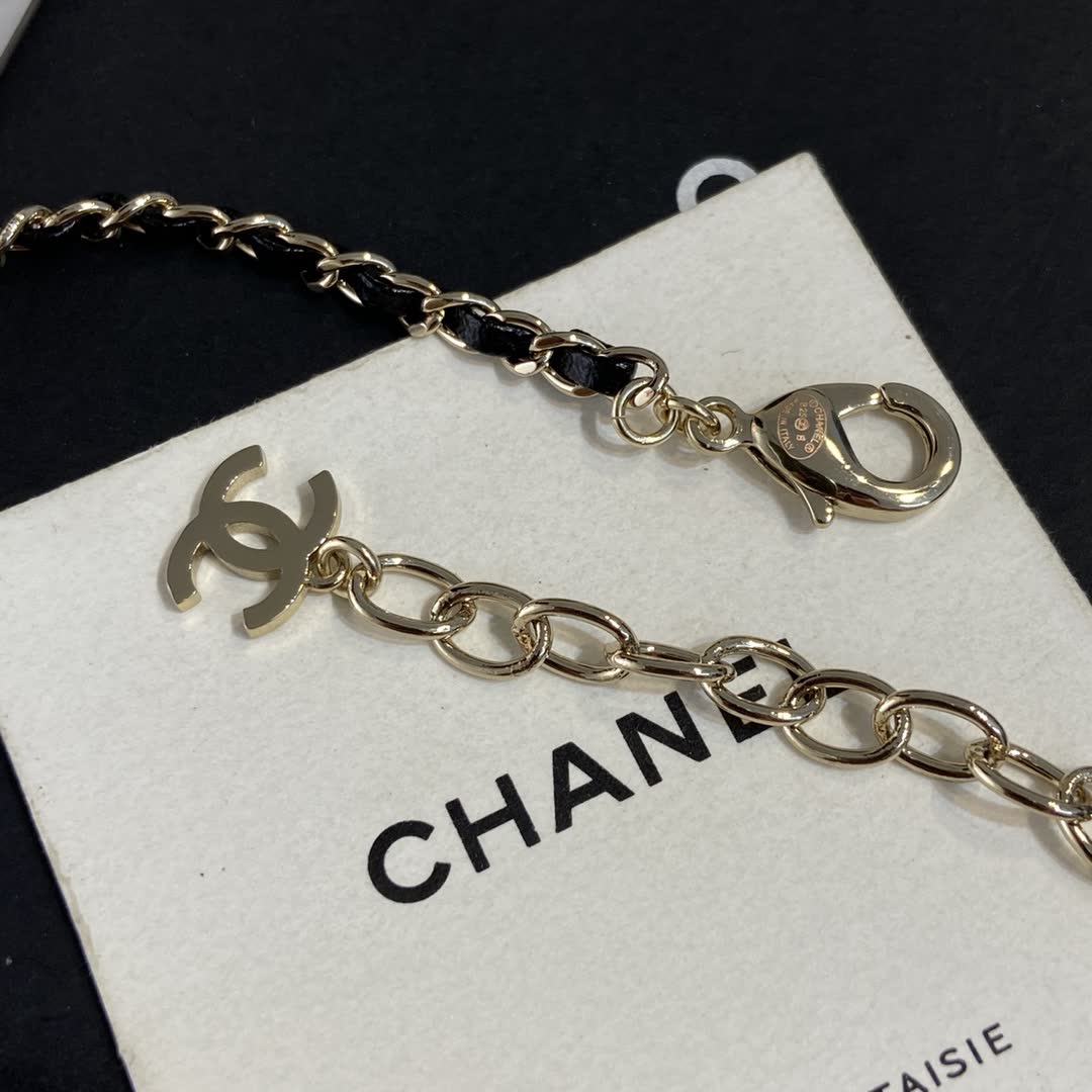 Chanel Earrings - Gold and Black Enamel with Pearls