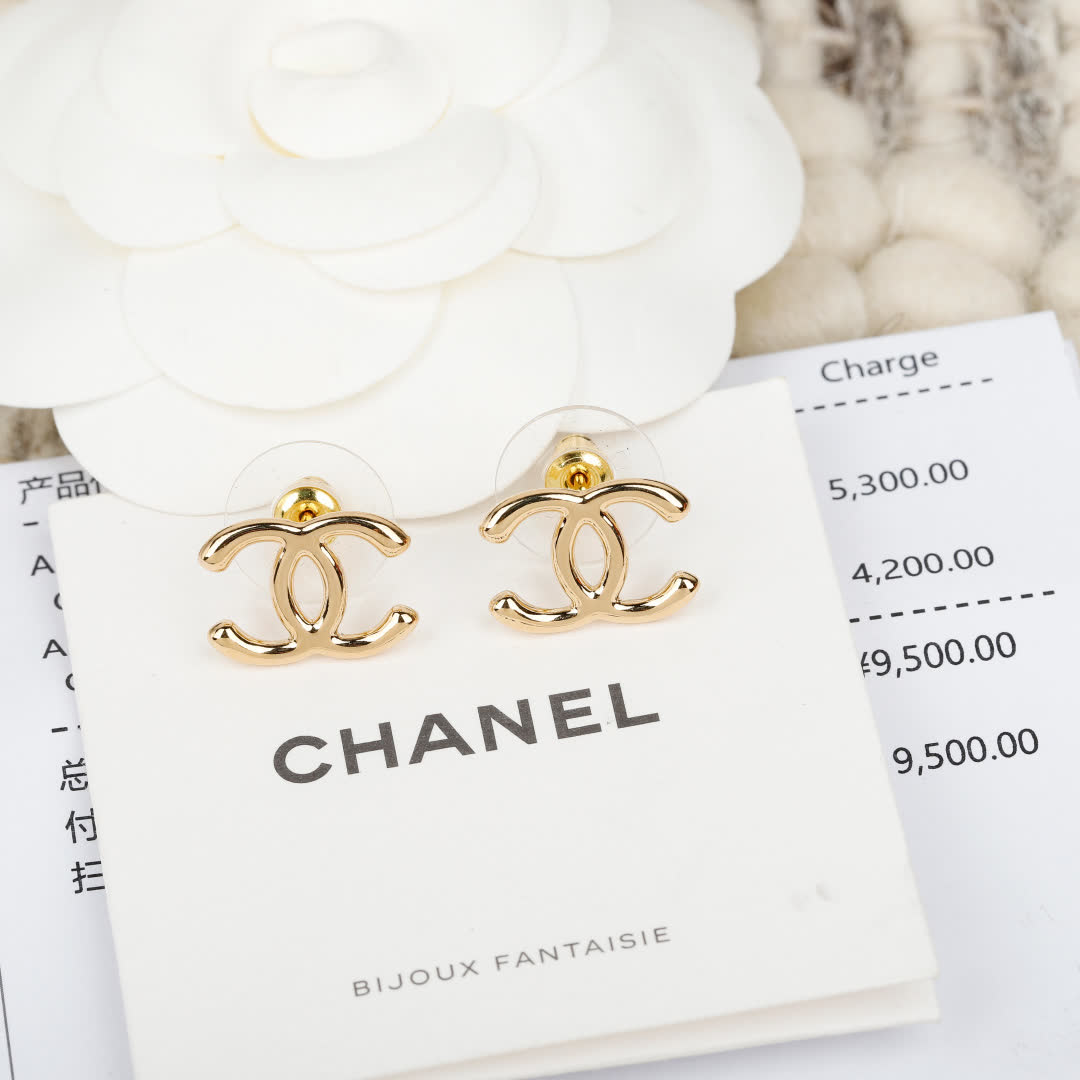 Chanel CC Logo Earrings