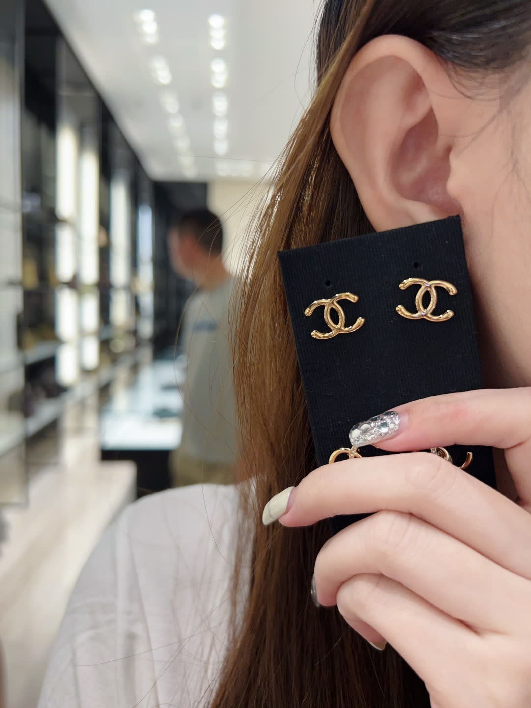 Chanel CC Logo Earrings