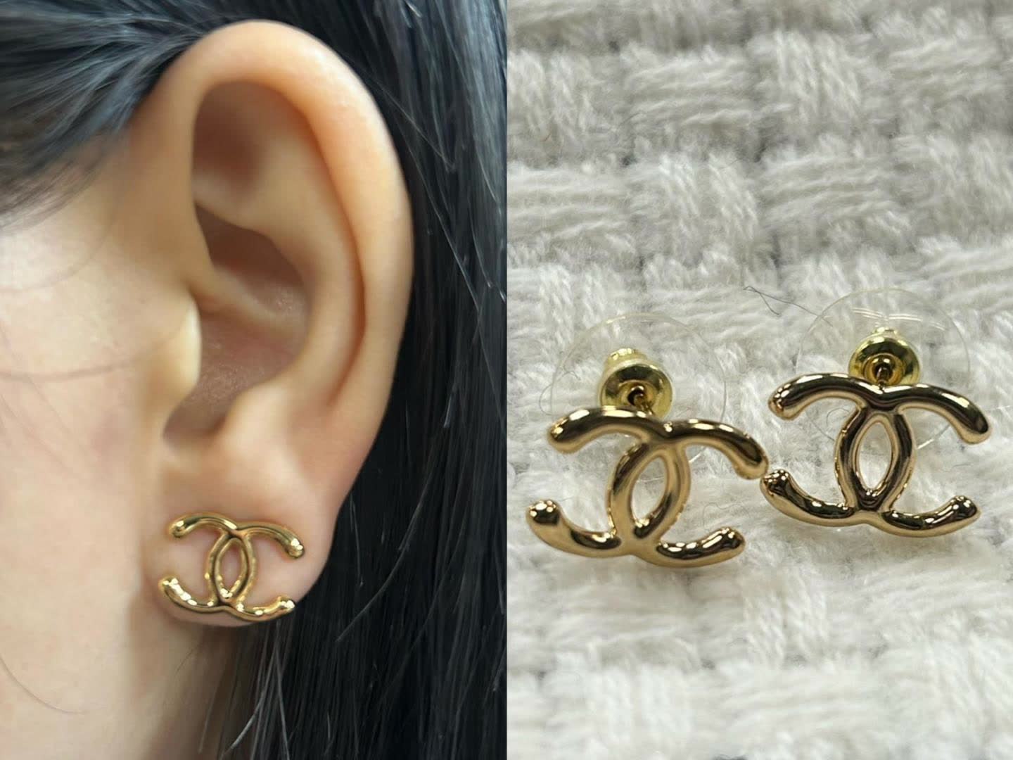 Chanel CC Logo Earrings