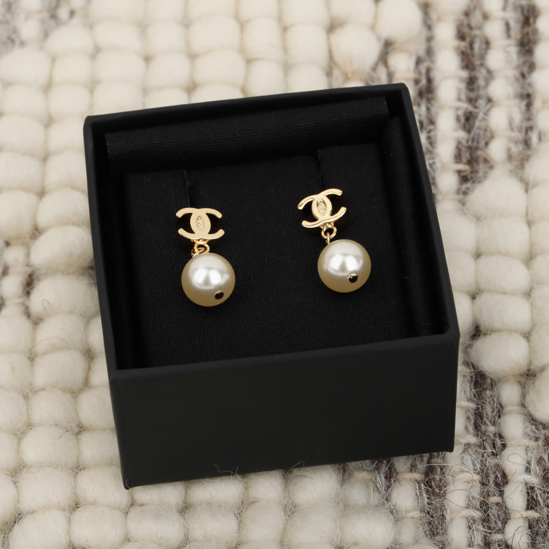 Chanel Pearl Earrings