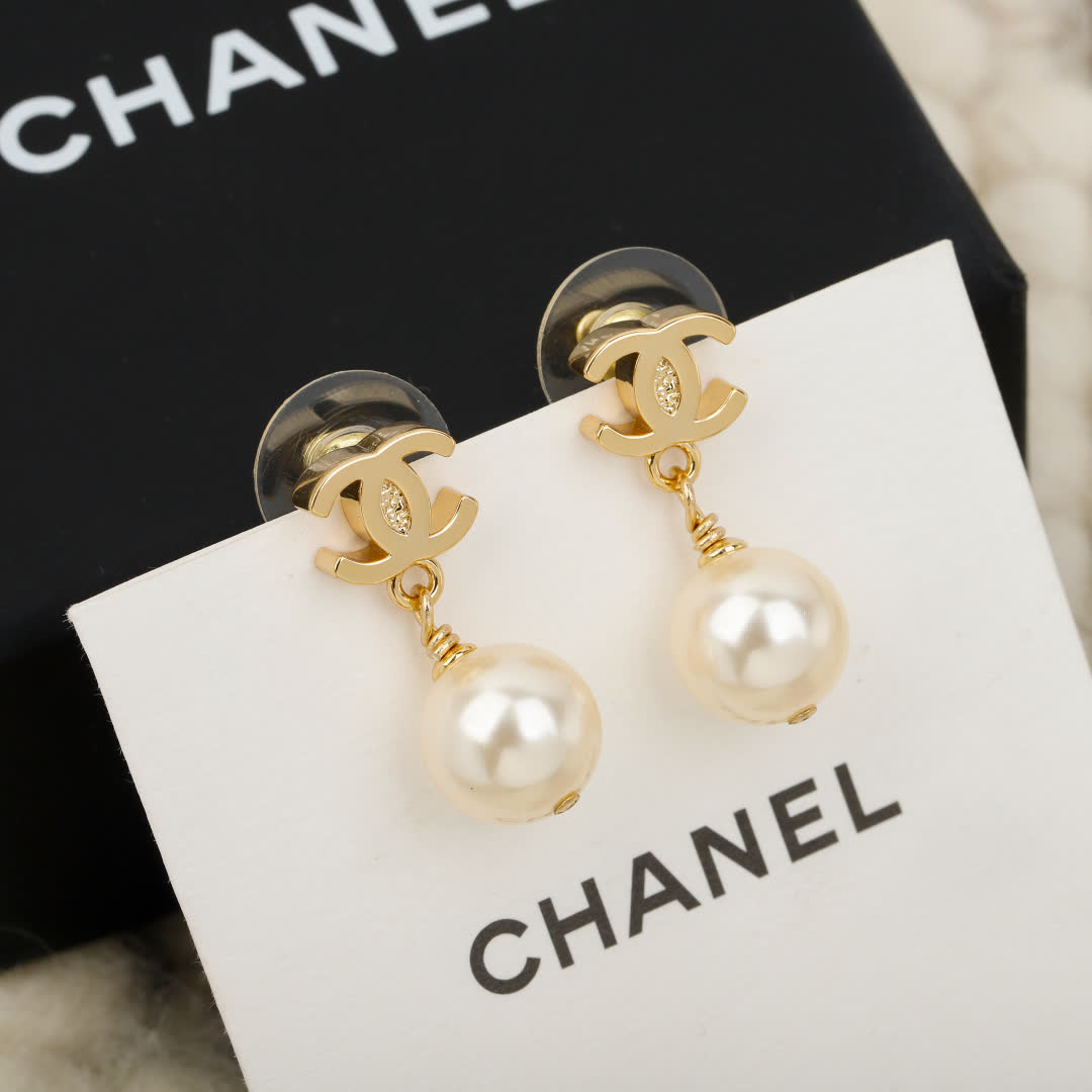 Chanel Pearl Earrings