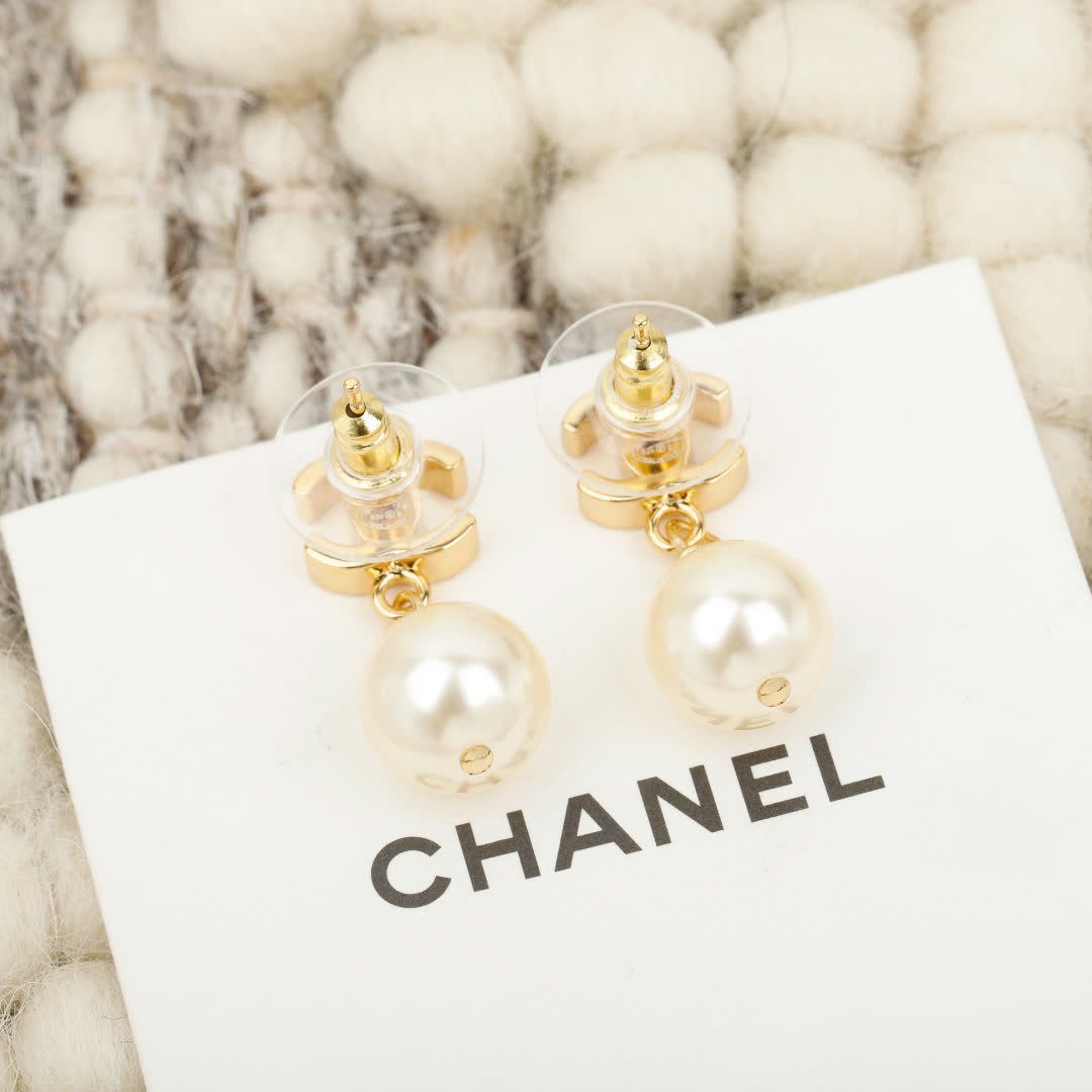 Chanel Pearl Earrings