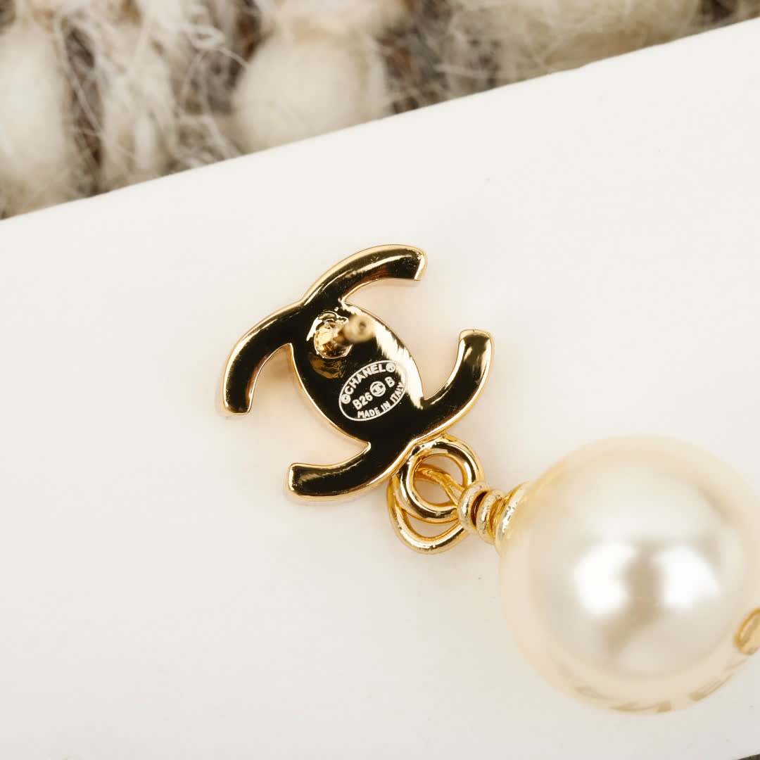 Chanel Pearl Earrings
