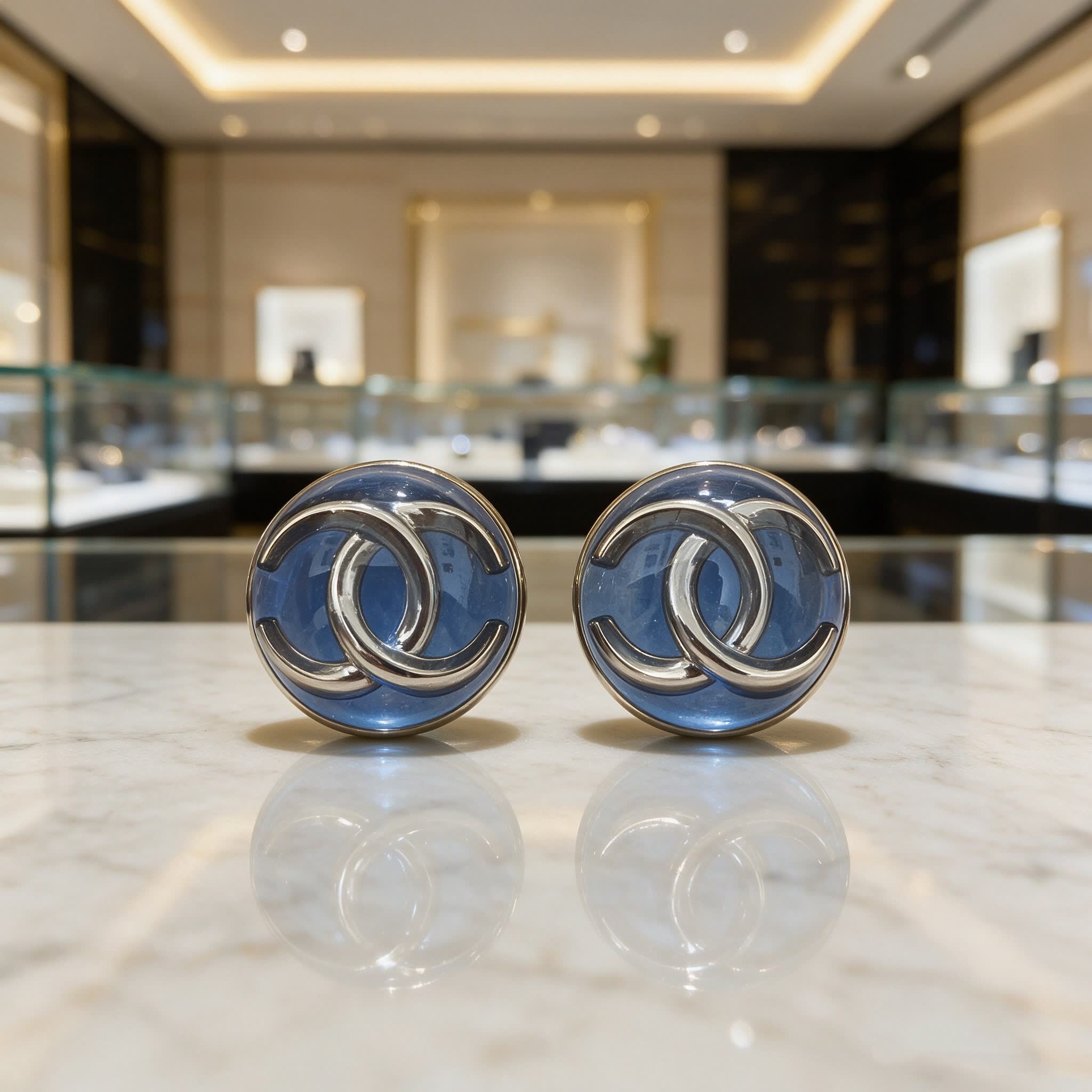Chanel CC Logo Earrings