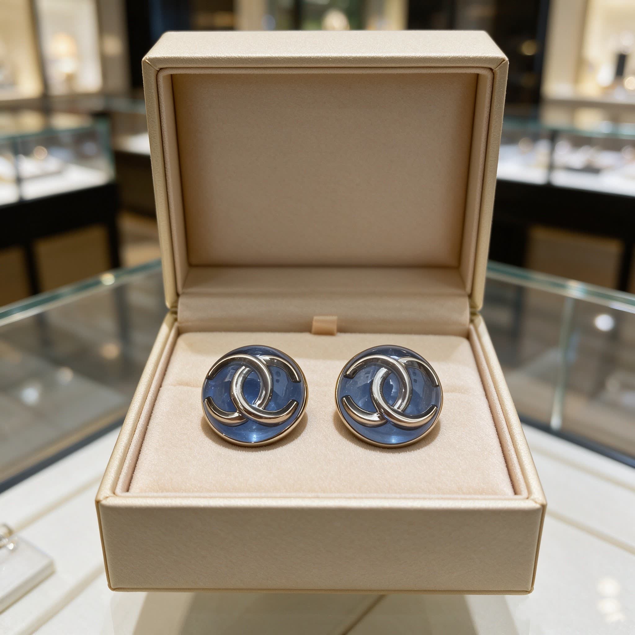 Chanel CC Logo Earrings