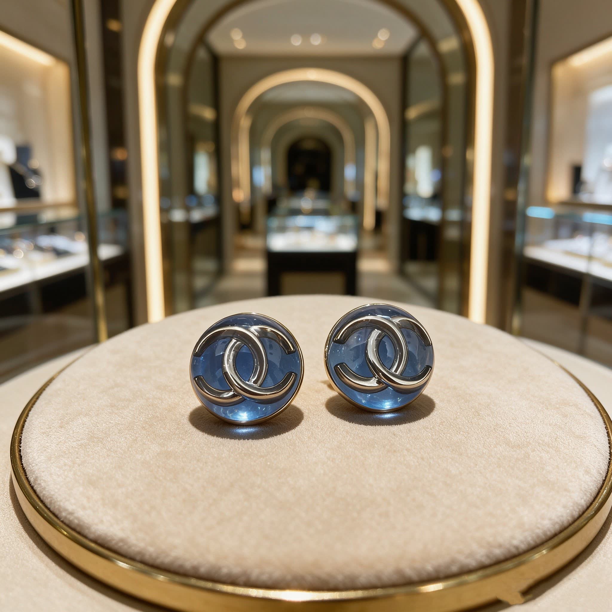 Chanel CC Logo Earrings