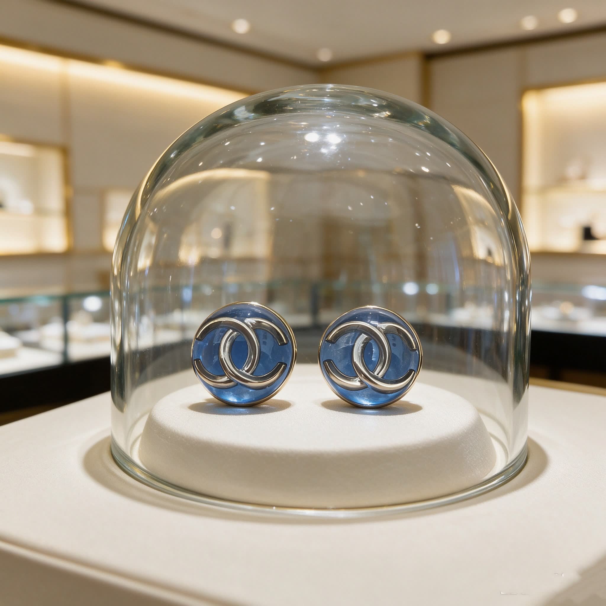 Chanel CC Logo Earrings