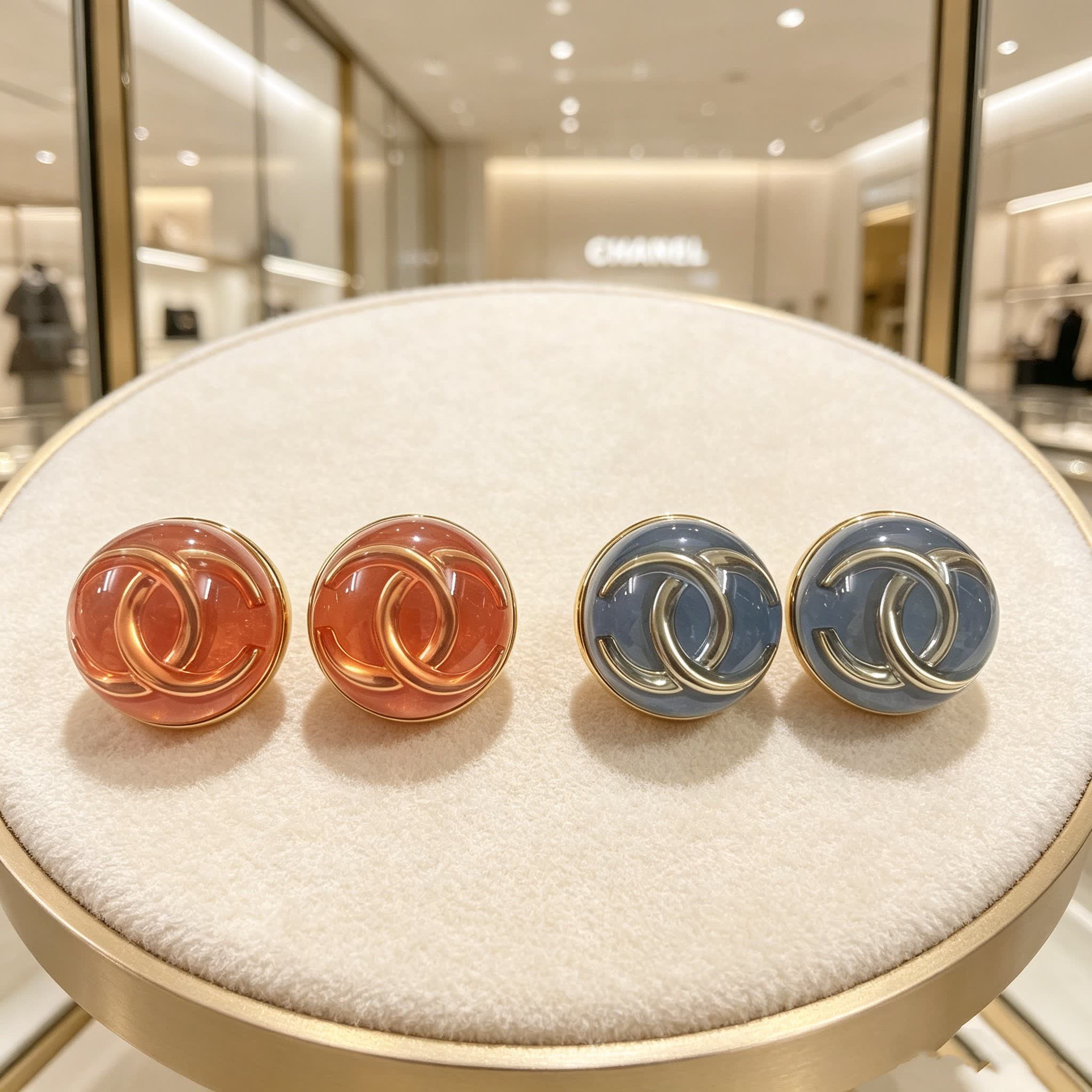 Chanel CC Logo Earrings