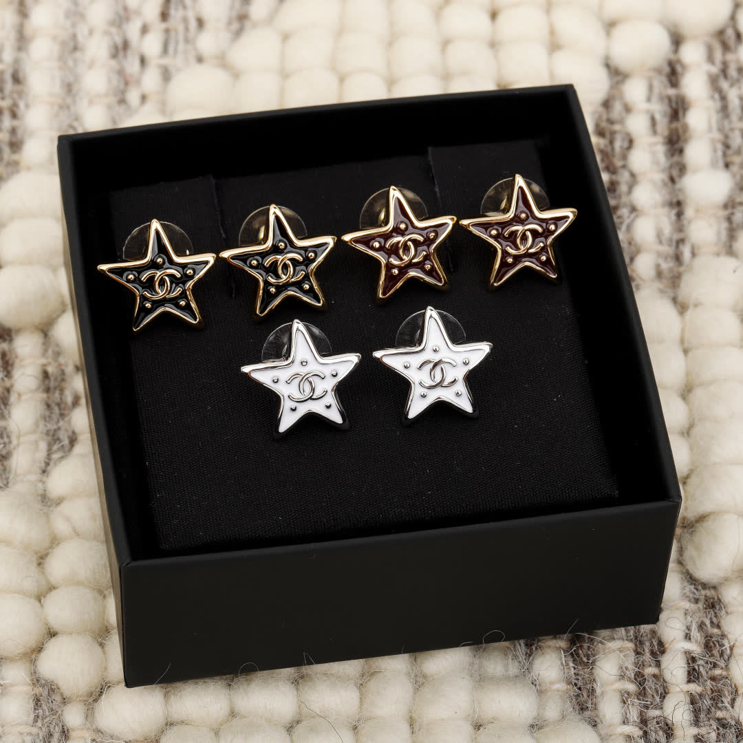 Chanel Star Stud Earrings