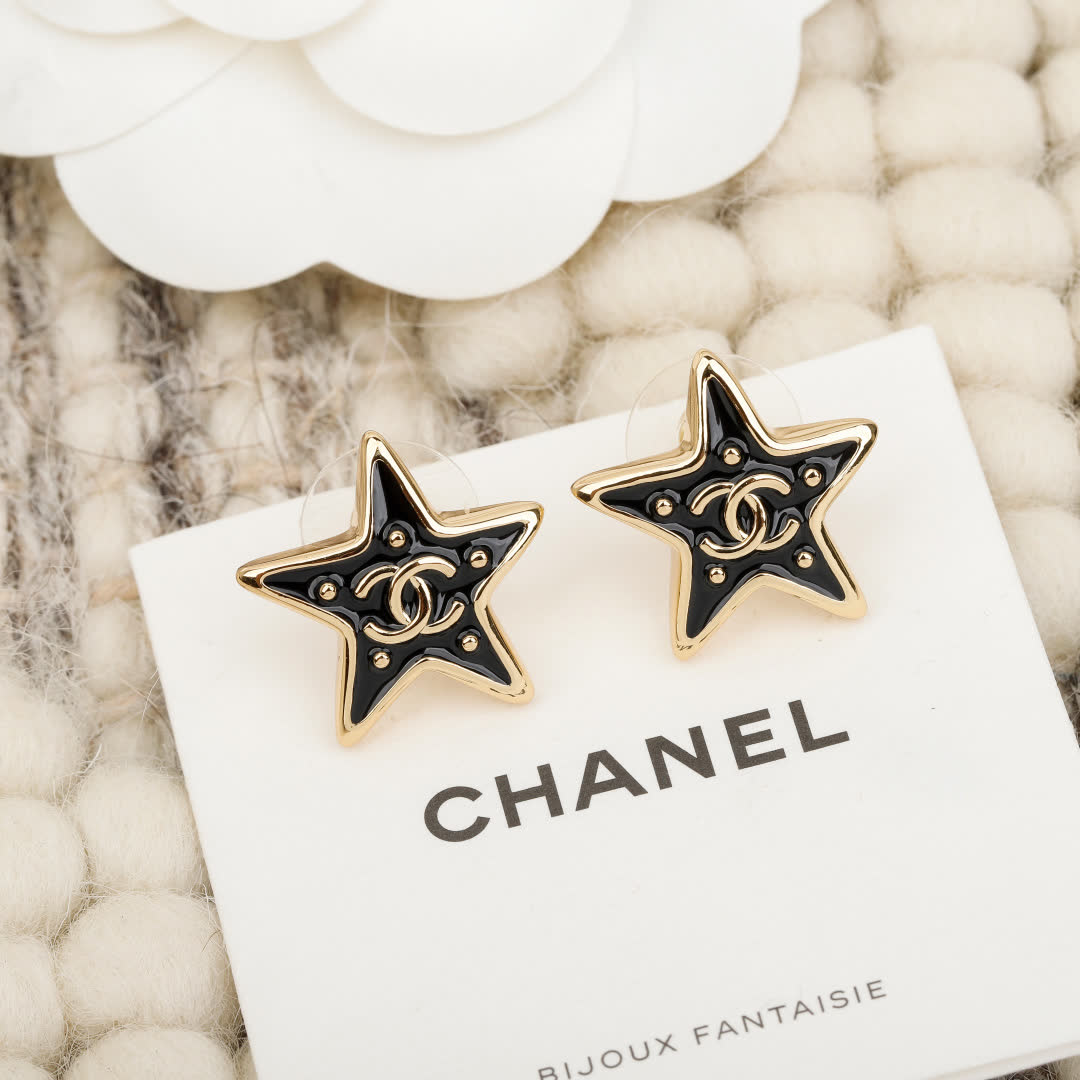 Chanel Star Stud Earrings