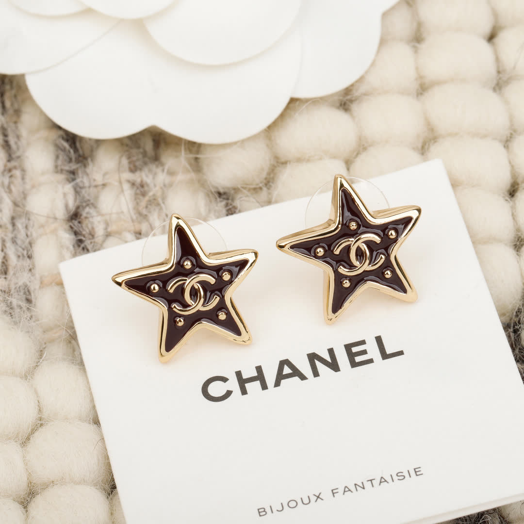 Chanel Star Stud Earrings