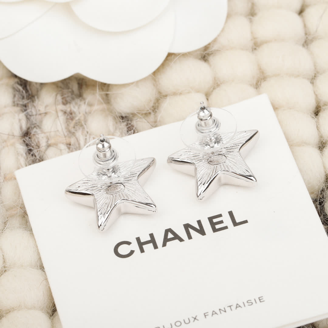 Chanel Star Stud Earrings