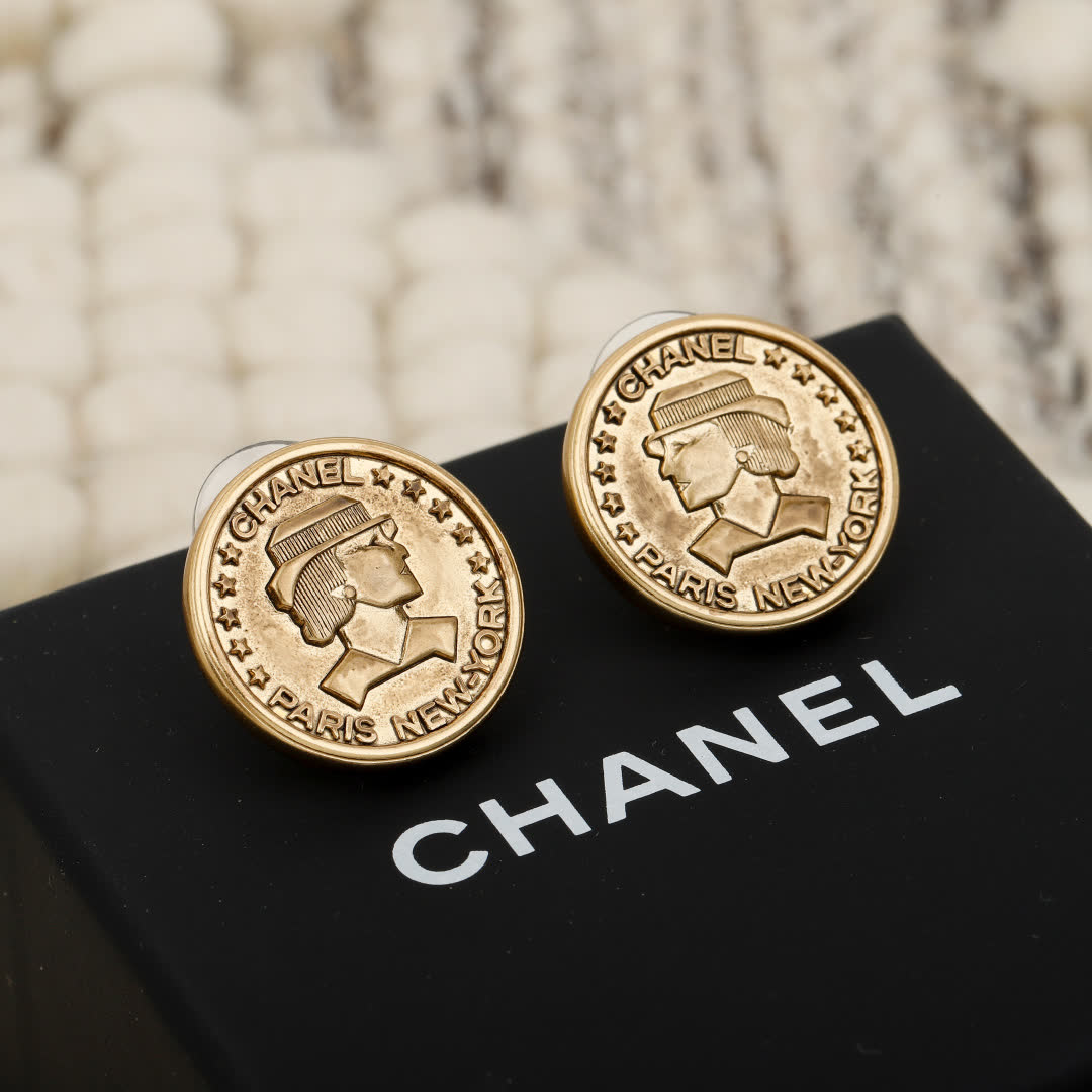 Chanel Coin Earrings