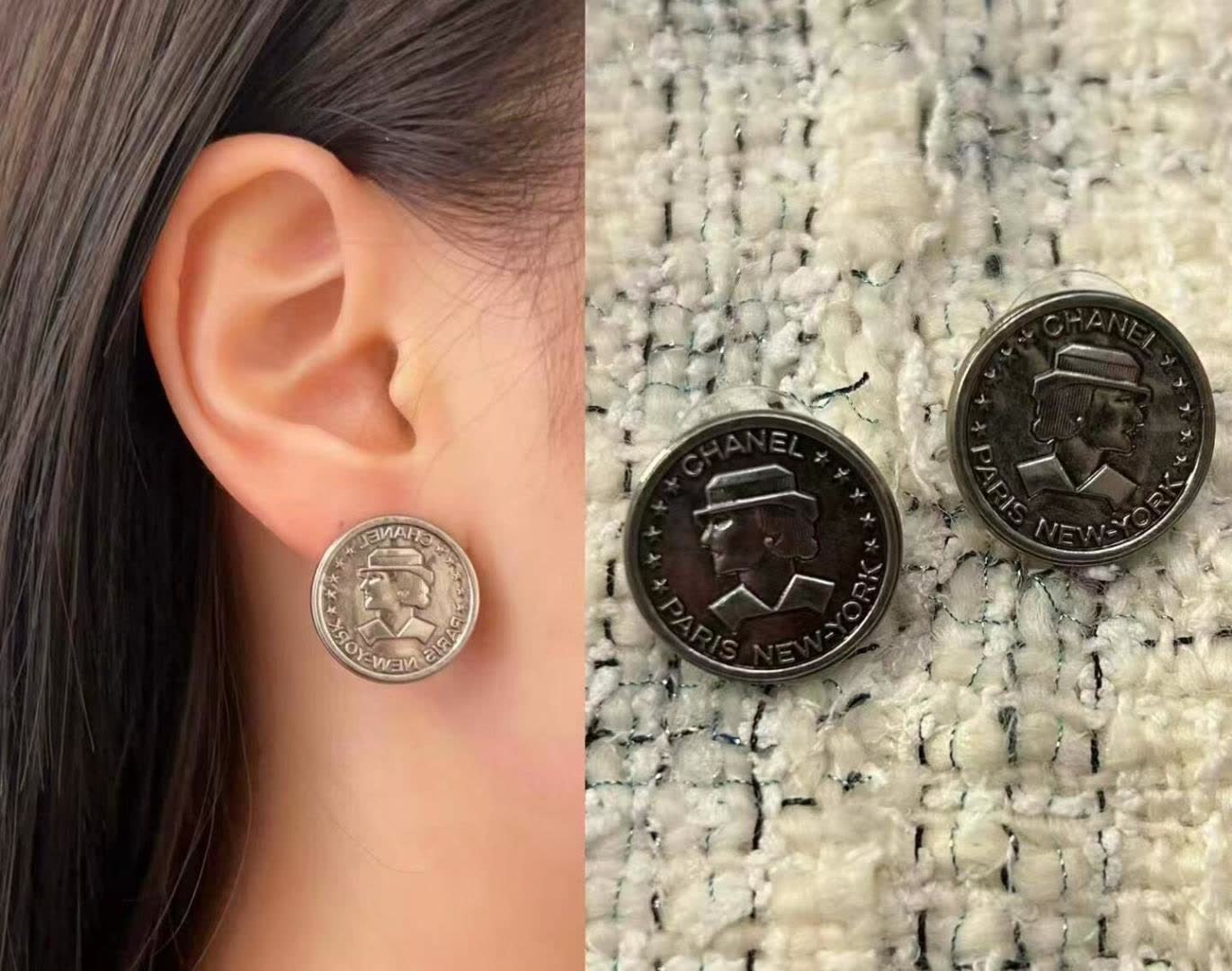 Chanel Coin Earrings