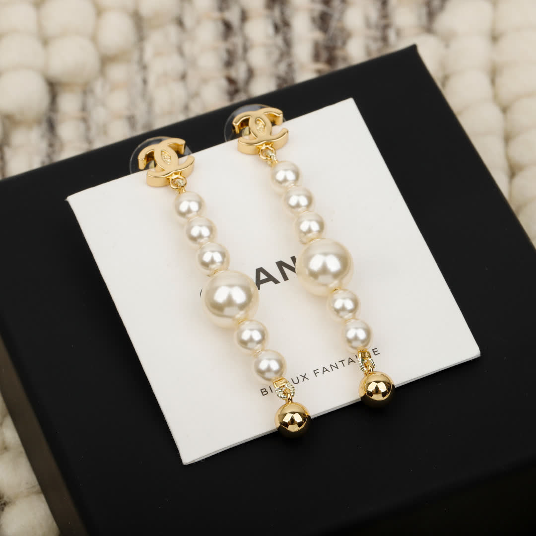 Chanel Pearl Earrings
