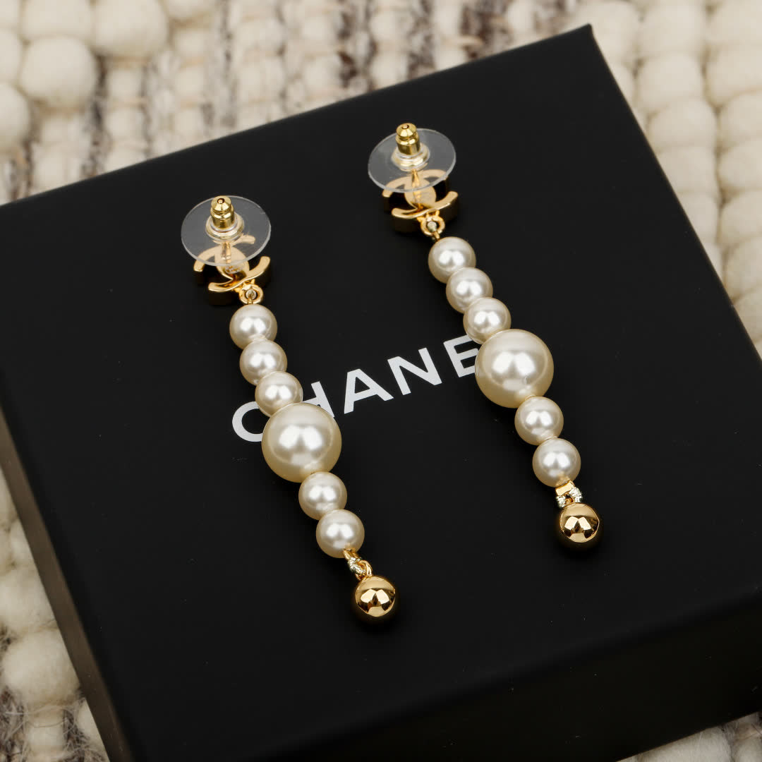 Chanel Pearl Earrings