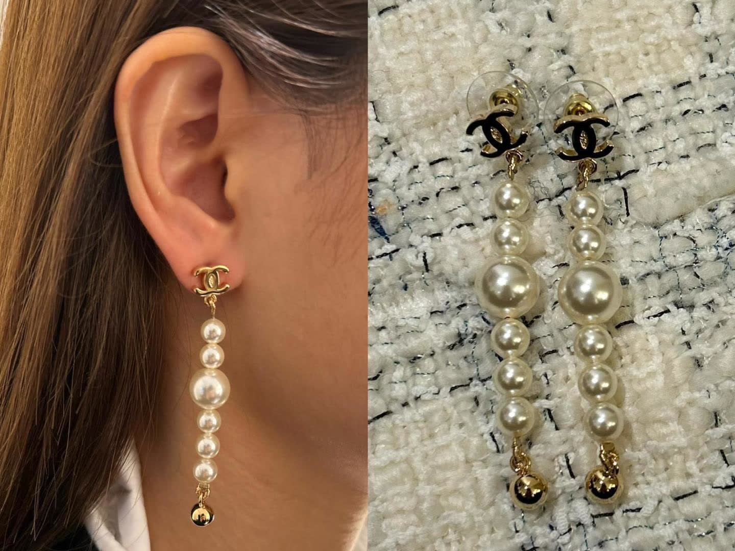 Chanel Pearl Earrings
