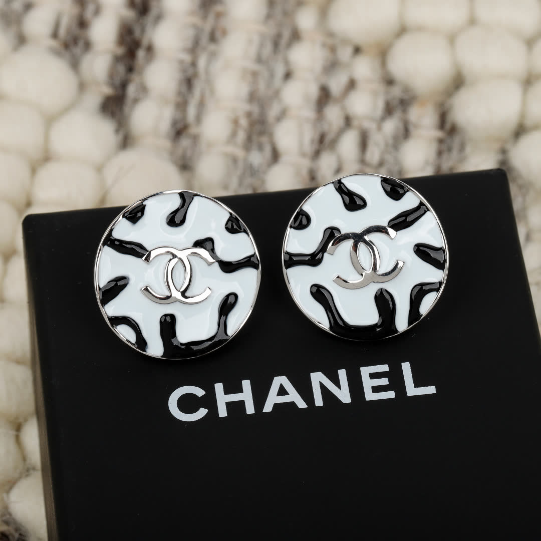 Chanel CC Logo Earrings