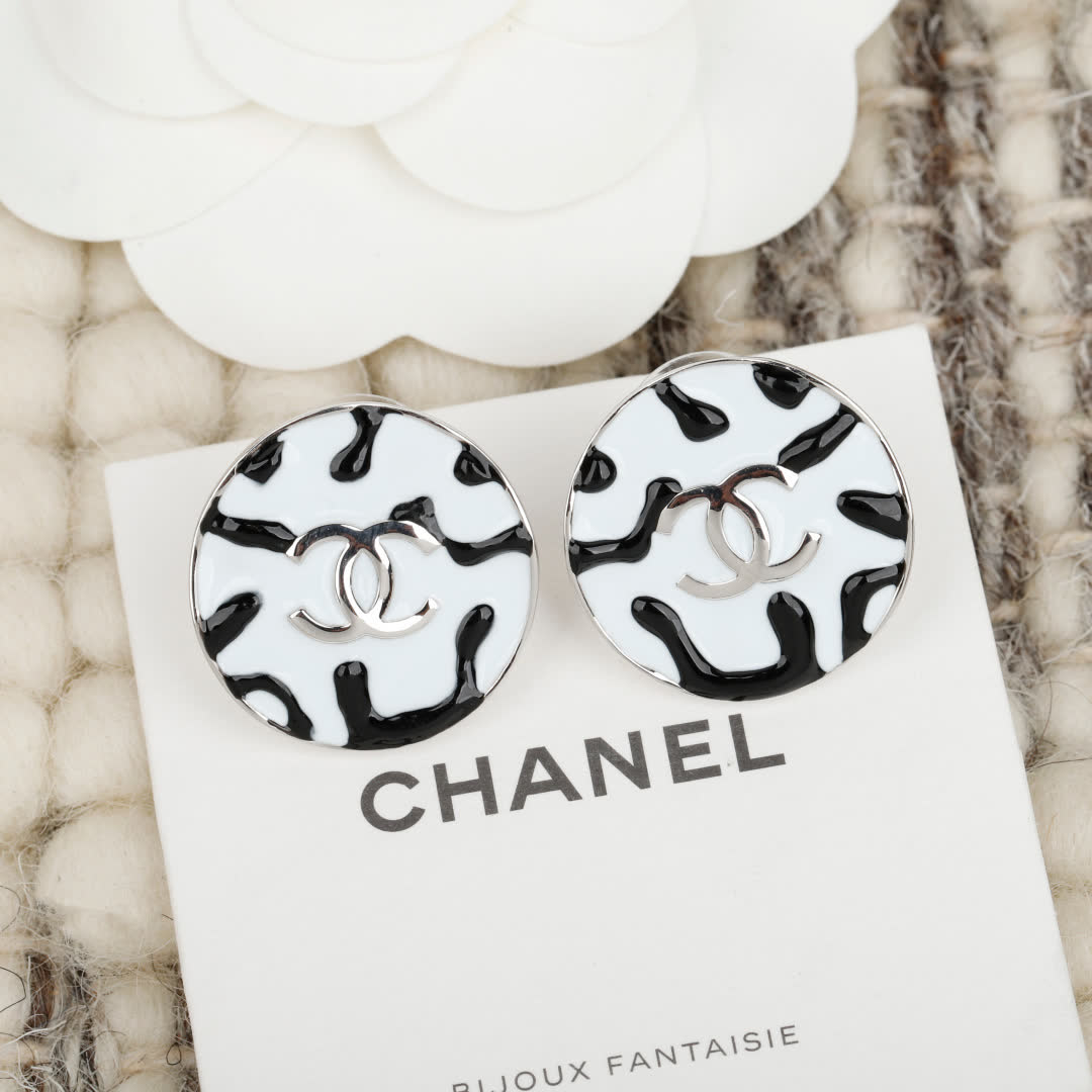 Chanel CC Logo Earrings